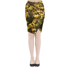 Echinacea Paradoxa Midi Wrap Pencil Skirt by Riverwoman