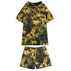 Echinacea Paradoxa Kids  Swim Tee And Shorts Set by Riverwoman