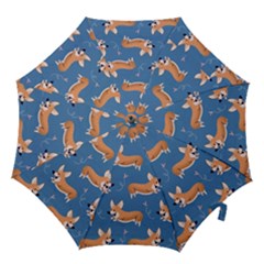 Corgi Patterns Hook Handle Umbrellas (medium) by Sudhe