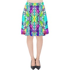 Colorful 60 Velvet High Waist Skirt by ArtworkByPatrick