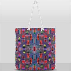 Colorful 63 Full Print Rope Handle Tote (large) by ArtworkByPatrick