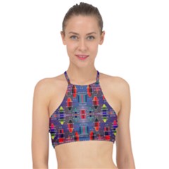 Colorful 63 Racer Front Bikini Top by ArtworkByPatrick