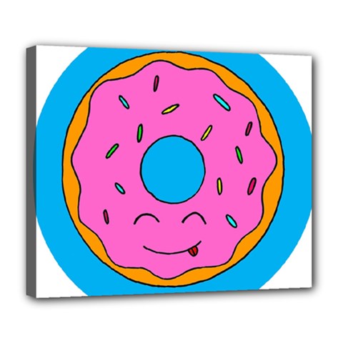 Donut Doughnut Dessert Clip Art Deluxe Canvas 24  X 20  (stretched) by Simbadda