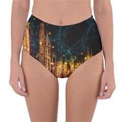Architecture Buildings City Reversible High-waist Bikini Bottoms by Simbadda