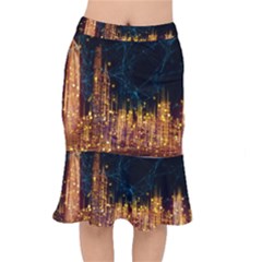 Architecture Buildings City Short Mermaid Skirt by Simbadda