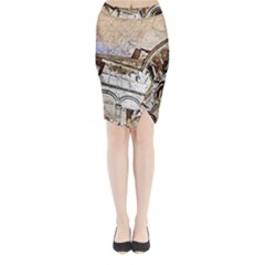 Building Architecture Columns Midi Wrap Pencil Skirt by Simbadda