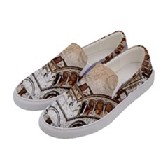 Building Architecture Columns Women s Canvas Slip Ons by Simbadda