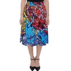 Graffiti Wall Mural Painting Arts Classic Midi Skirt by Simbadda