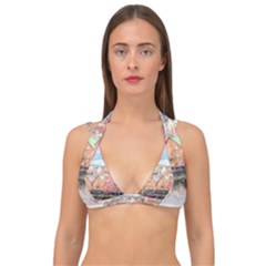 Architecture City Buildings River Double Strap Halter Bikini Top by Simbadda