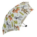 Cute Safari Animals Seamless Pattern Mini Folding Umbrellas View2