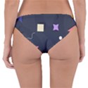 Memphis Pattern With Geometric Shapes Reversible Hipster Bikini Bottoms View4