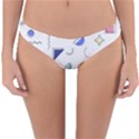 Memphis Pattern With Geometric Shapes Reversible Hipster Bikini Bottoms View1