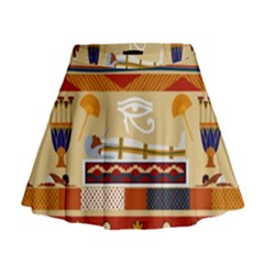 Seamless Ethnic Pattern Mini Flare Skirt by Vaneshart