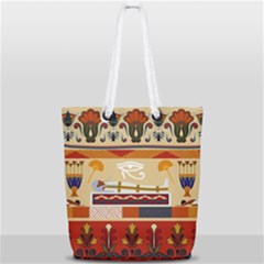 Seamless Ethnic Pattern Full Print Rope Handle Tote (small) by Vaneshart