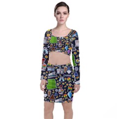 Vector Flat Seamless Texture Pattern Ghana Top And Skirt Sets by Vaneshart