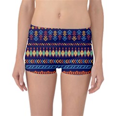 Decorative Pattern Ethnic Style Reversible Boyleg Bikini Bottoms by Vaneshart