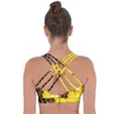 Golden Disco Ball Cross String Back Sports Bra View2