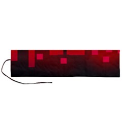 Light Neon City Buildings Sky Red Roll Up Canvas Pencil Holder (l) by HermanTelo