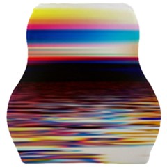 Lake Sea Water Wave Sunset Car Seat Velour Cushion  by HermanTelo