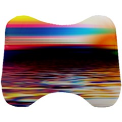 Lake Sea Water Wave Sunset Head Support Cushion by HermanTelo