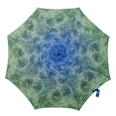 Water Blue Transparent Crystal Hook Handle Umbrellas (small) by HermanTelo