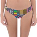 Pattern Geometric Abstract Colorful Arrows Lines Circles Triangles Reversible Hipster Bikini Bottoms View1