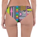 Pattern Geometric Abstract Colorful Arrows Lines Circles Triangles Reversible Hipster Bikini Bottoms View2