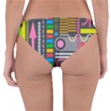 Pattern Geometric Abstract Colorful Arrows Lines Circles Triangles Reversible Hipster Bikini Bottoms View4