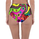 Seamless Doodle Reversible High-Waist Bikini Bottoms View2