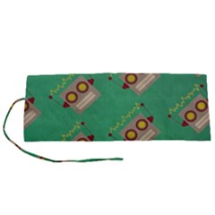 Toy Robot Roll Up Canvas Pencil Holder (s) by Vaneshart