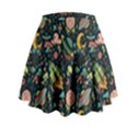 Texture Patterns Aliens Rockets Space Mini Flare Skirt View2