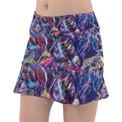 Multicolored Abstract Painting Tennis Skirt by Vaneshart