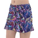 Multicolored Abstract Painting Tennis Skirt View1