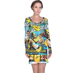 Creature From The Black Lagoon Bananas Long Sleeve Nightdress by cypryanus