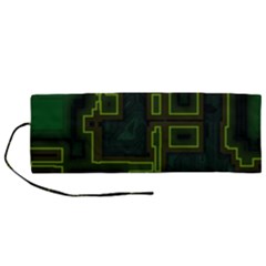 Seamless Pattern Texture Background Curcuit Roll Up Canvas Pencil Holder (m) by Simbadda