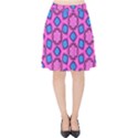 Pattern Pink Stars Texture Seamless Velvet High Waist Skirt View1