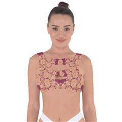 Abstract Art Abstract Background Brown Bandaged Up Bikini Top by Simbadda