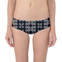 Pattern Black Background Texture Art Classic Bikini Bottoms by Simbadda
