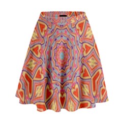 Abstract Art Abstract Background High Waist Skirt by Simbadda