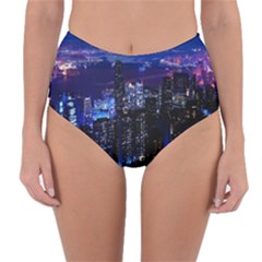 Night City Dark Reversible High-waist Bikini Bottoms by Vaneshart
