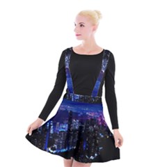 Night City Dark Suspender Skater Skirt by Vaneshart