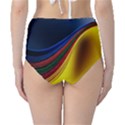 Abstract Spiral Wave Line Color Colorful Yellow Paper Still Life Circle Font Illustration Design Classic High-Waist Bikini Bottoms View2