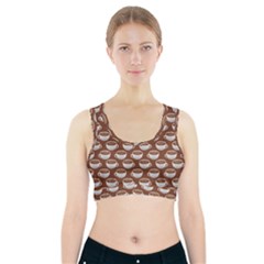 Coffee On Coffee Sports Bra With Pocket by bloomingvinedesign