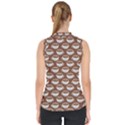 Coffee on Coffee Mock Neck Shell Top View2