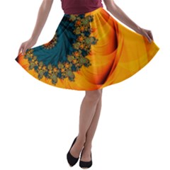 Art Artwork Fractal Digital Art A-line Skater Skirt by Wegoenart