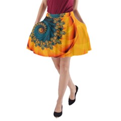 Art Artwork Fractal Digital Art A-line Pocket Skirt by Wegoenart