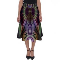 Digital Art Fractal Artwork Perfect Length Midi Skirt by Wegoenart