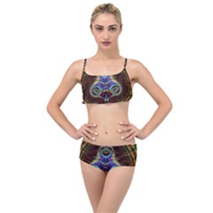 Artwork Fractal Digital Art Layered Top Bikini Set by Wegoenart