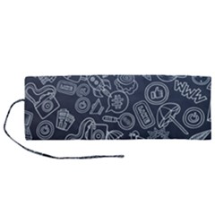 Internet Planets Drinks Computers Roll Up Canvas Pencil Holder (m) by Wegoenart