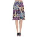 Textile Fabric Cloth Pattern Flared Midi Skirt View2